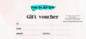 Create Art with Nicky Gift Card / The Workshop Perth Gift card